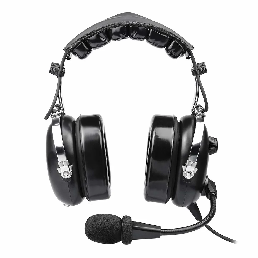 Luftfahrt-Headset für Piloten, PNR Luftfahrt-Headset, komfortable Ohrdichtungen, passive Geräuschreduzierung, mit Tragetasche
