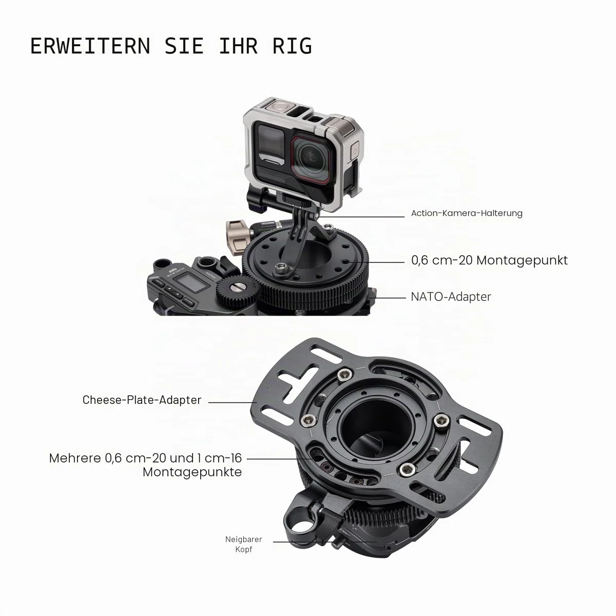 Tilta Hydra x Dan Ming Speed Pan System Pro Kit, Auto-Montagesystem mit Mini-Neigekopf, 4,5″ Elektronische Saugnäpfe - Schwarz HDA-T19-B