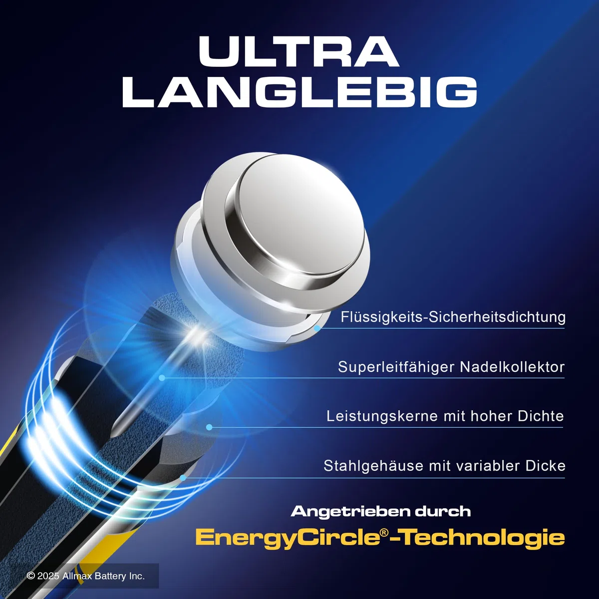 Allmax AA Mignon (LR6) Alkaline Batterien (600 Stück) – 1,5 V | 10 Jahre Haltbarkeit • Auslaufsicheres Design • Ultra-Langlebigkeit • Maximale Leistung