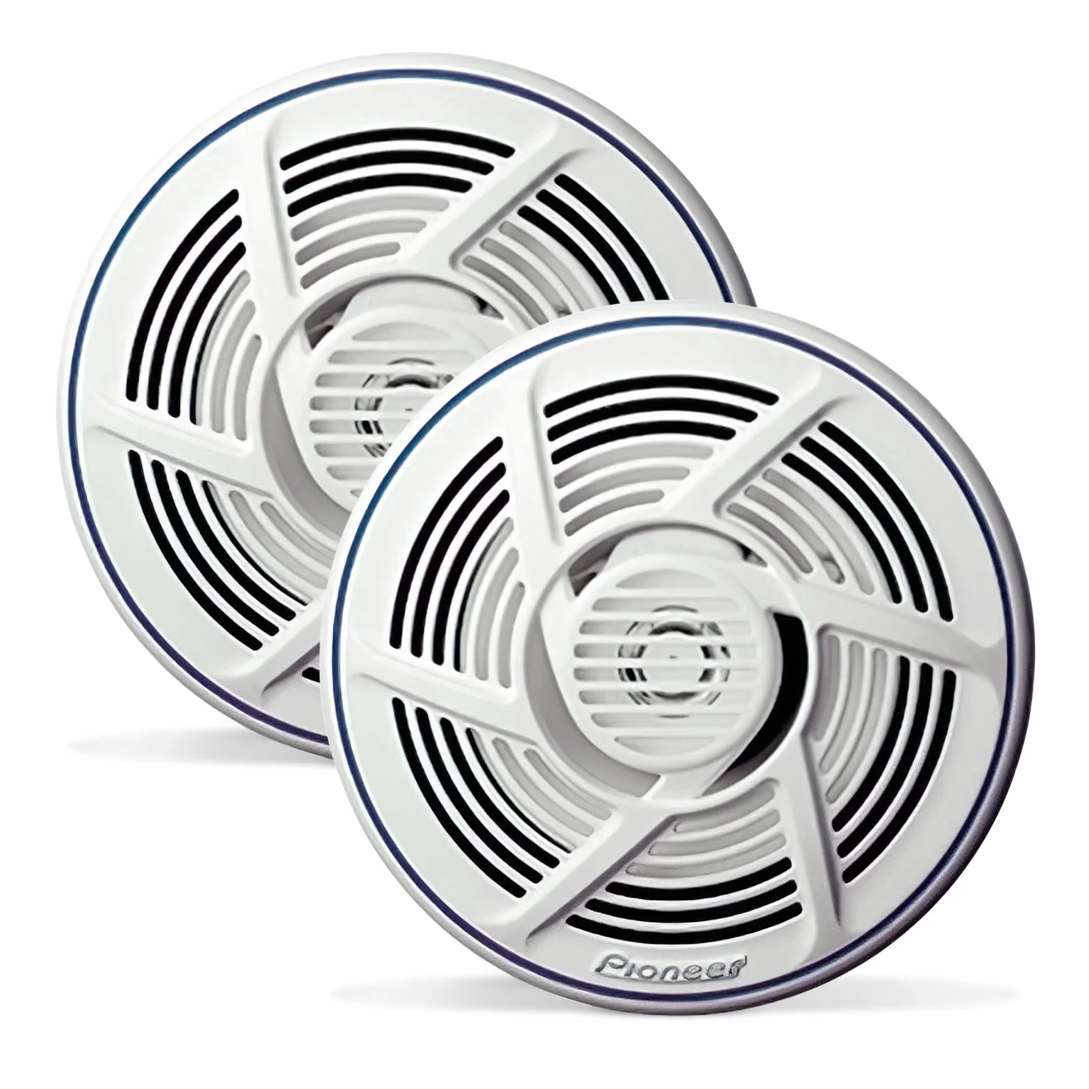PIONEER TS-MR1640 Marinetauglicher 2-Wege Outdoor Lautsprecher (160 W), 16 cm, Eingangsnennleistung 30 W, Gitter in Weiss
