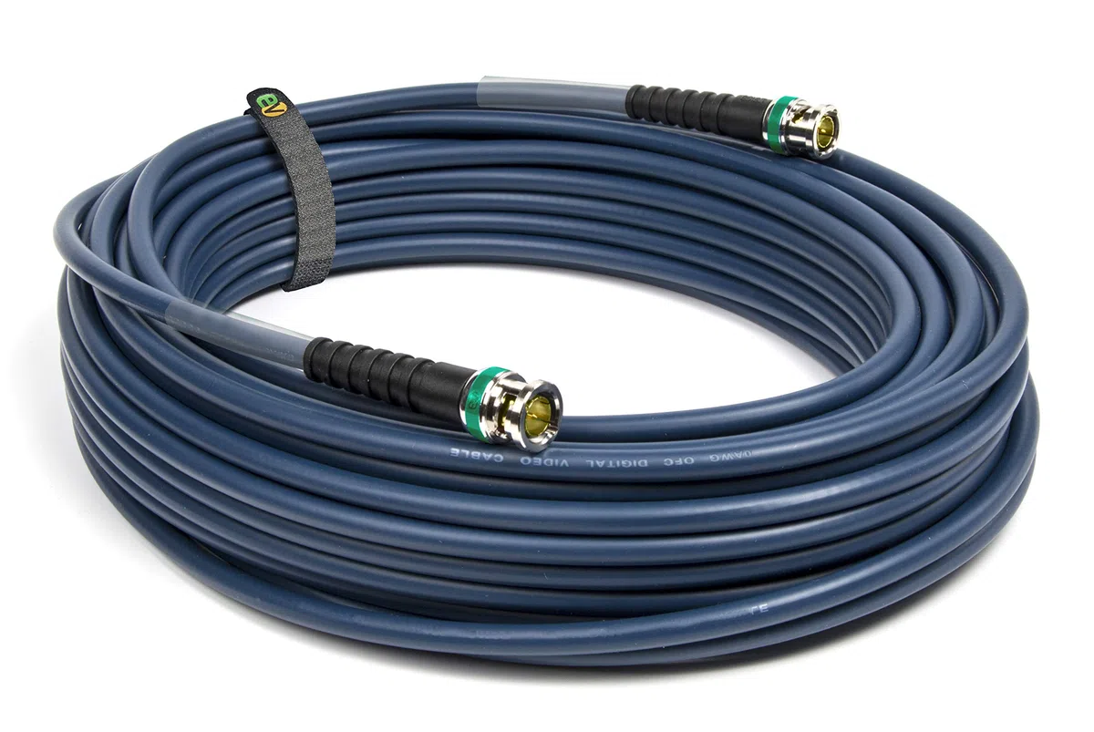 Emelec VíasCom EQ3006A/0300-30,0m Videoanschluss 4K-UHD 12G-SDI (0,80/3,75/6,00) mit BNC 4K-UHD - Unifilar Leiter - Blau - Flexible PVC