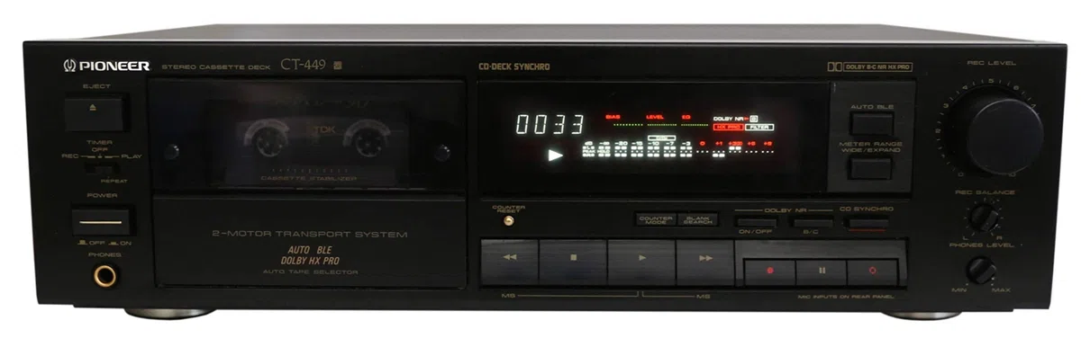 Pioneer CT-449 Kassettendeck in schwarz