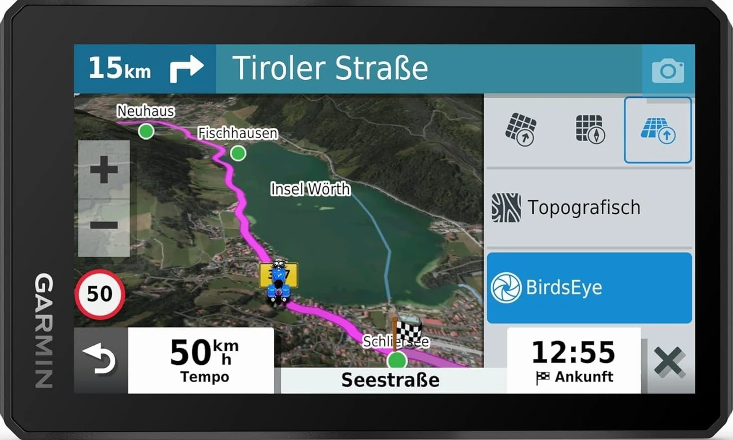 Garmin zūmo XT – wasserdichtes Motorrad-Navi für On-&Offroad mit ultrahellem 5,5“(14 cm) HD-Touchdisplay und vorinstallierter EU-Karte. Mit Adventurous Routing, Satellitenbildern
