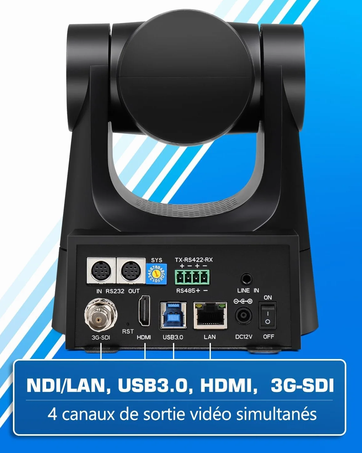 FoMaKo NDI HX3 PTZ Kamera Set, 30x Optischer Zoom KI-Auto-Tracking, mit 2*KN30A Pro NDI Kamera+ NDI PTZ Controller+ 4K HDMI SDI Videomischer