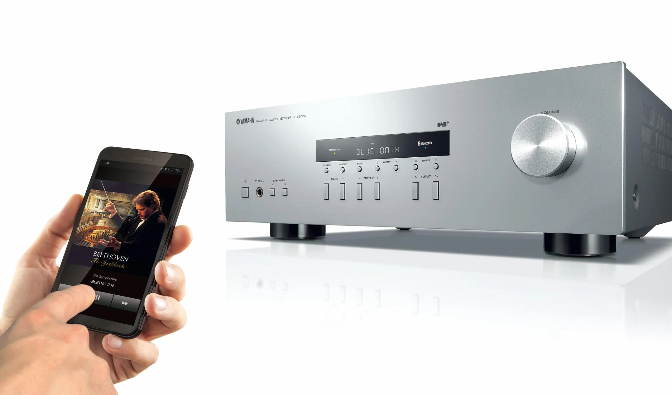 Yamaha RS-202D Stereo-Receiver DAB silber