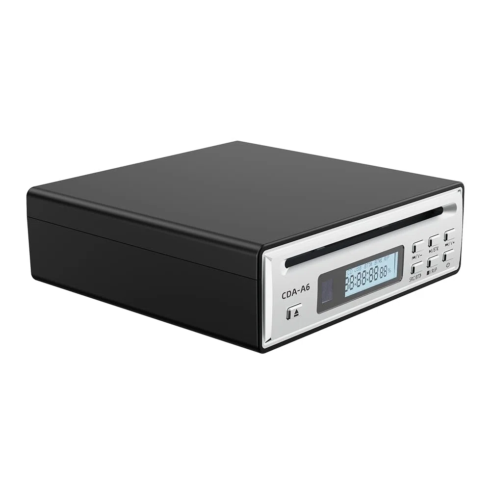Hi-Fi-CD-Ripper-Player mit One-Touch-WAV-Ripping-Funktion, Bluetooth-Konnektivität, USB-Unterstützung und Optischen/AUX-Ausgängen