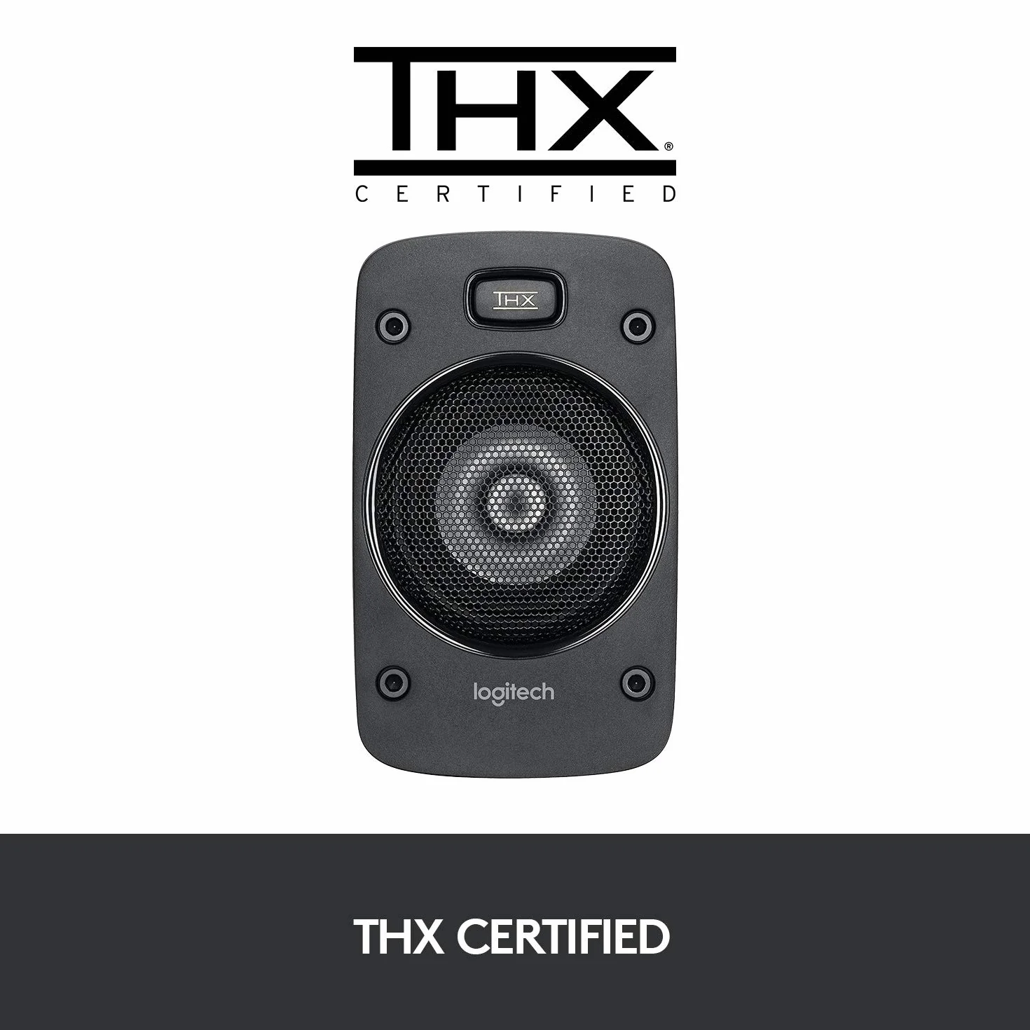Logitech Z906 5.1 Sound System, Lautsprecher mit 1000 Watt Surround Sound, THX, Mehrere Audio-Eingänge, Fernbedienung, UK Stecker, PC/PS4/Xbox/Stereo-Anlage/TV/Smartphone/Tablet - Schwarz