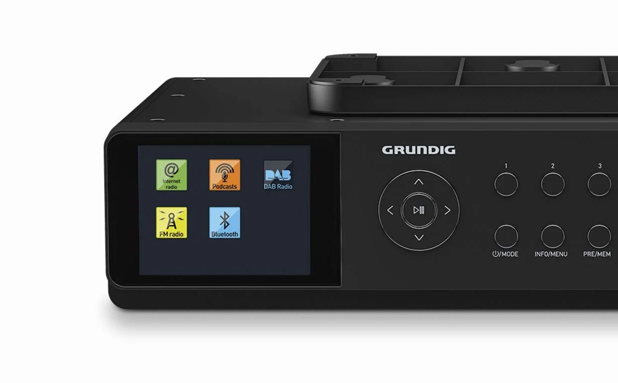 Grundig GKR1060 DKR 3000 BT DAB + WEB Küchenradio mit Bluetooth, DAB + Empfang und Internetradio Schwarz