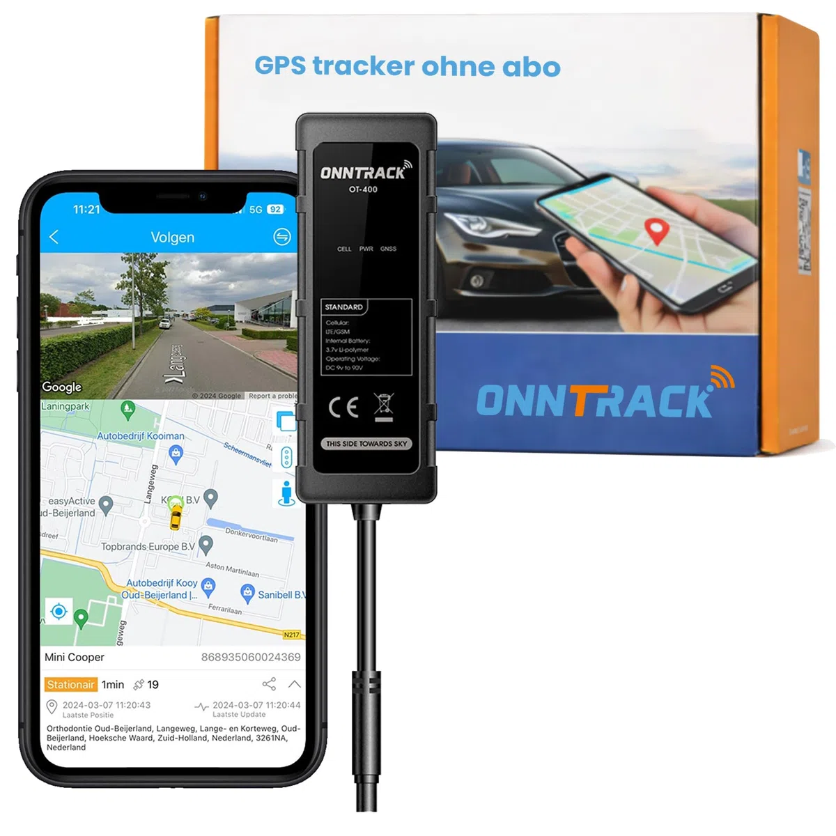 400 GPS Tracker Auto – Eingebauter Peilsender mit Echtzeit GPS Live Tracking, Lebenslang kostenlos, Ohne SIM-Karte & ABO, Manipulationsalarm, 4G LTE, App-Steuerung
