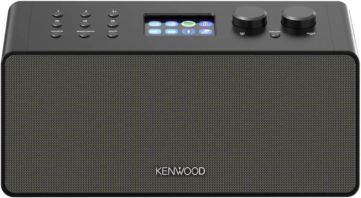 Kenwood CR-ST90S - Smart-Radio mit Li-Ionen Akku, 2,4" Farbdisplay, WiFi Internetradio, DAB+, UKW, Spotify, Bluetooth, 10 W RMS Stereo, USB, AUX-In, USB-C, Bassreflex, OKTIV App, Schwarz