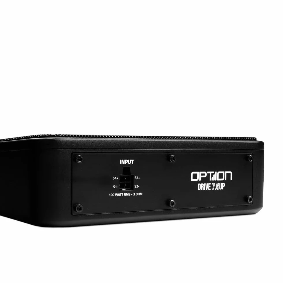 Option DRIVE7.6UP Passiv-Subwoofer - Kompakter Untersitz-Subwoofer extrem flach, 100 Watt RMS, 4 Ohm
