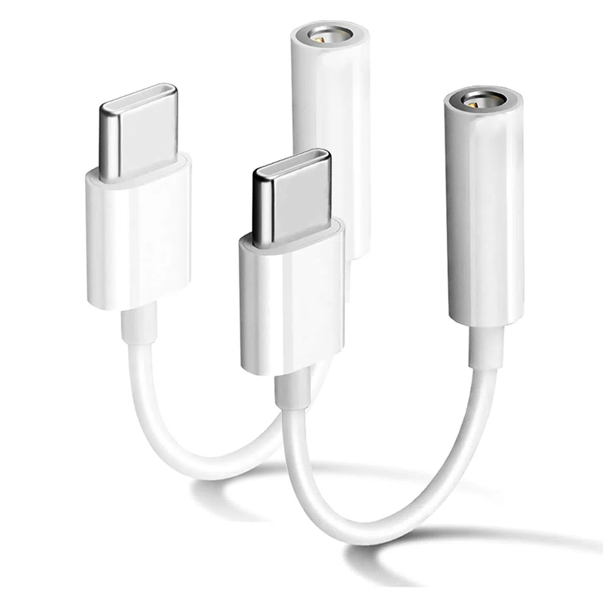 Apple MFi Zertifiziert 2-Pack USB C auf 3.5mm Kopfhörer Jack Adapter für iPhone 15/15 Pro/Pro Max/Plus, Typ C Aux Dongle Kabel für iPad,Galaxy S23/S23/S22/S21Ultra, MacBook, Note