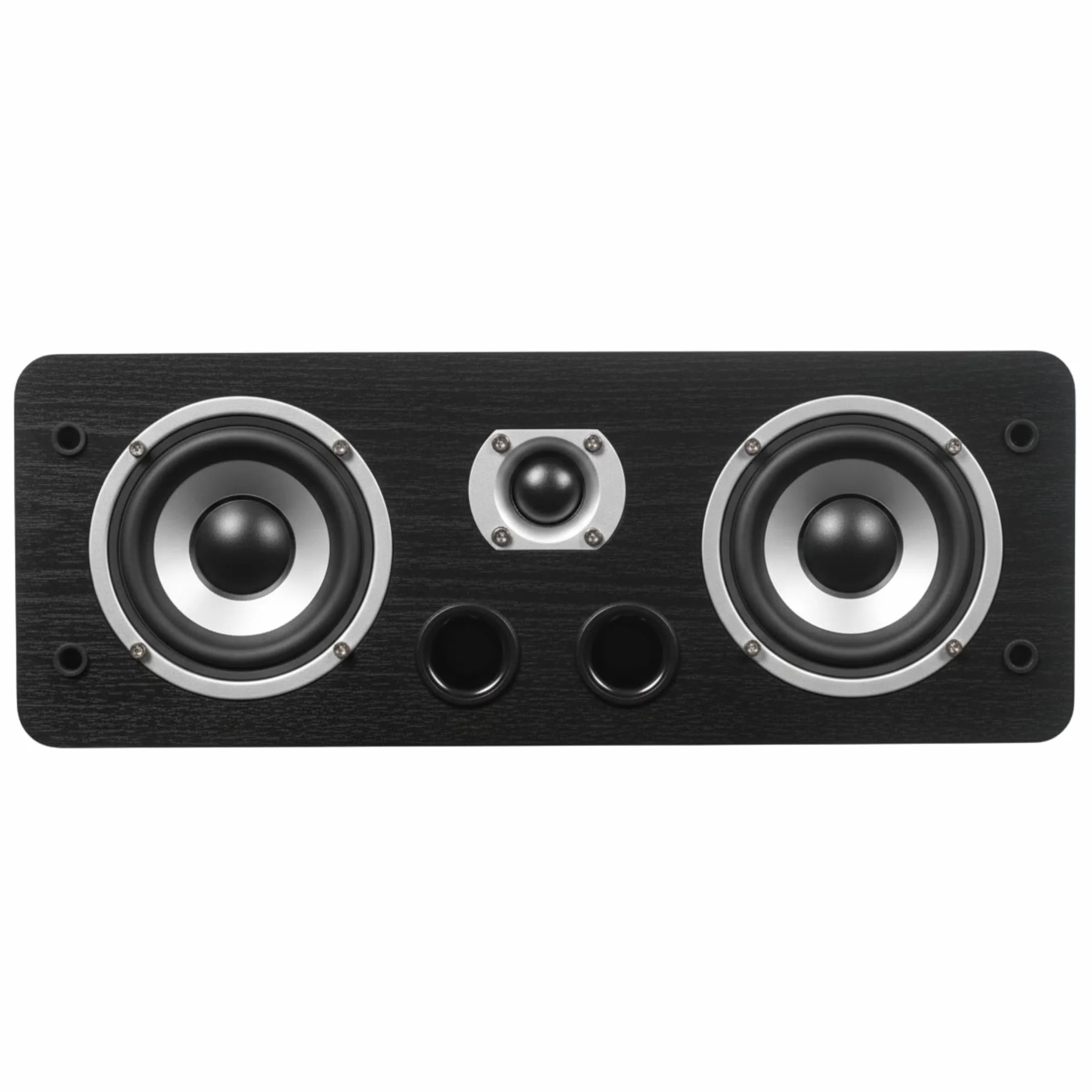 Dynavoice Magic C-4 Schwarz Matt – Center Lautsprecher Passiv 2-Wege, 2x4 Woofer + 1" Hochtöner, Front Bassreflex, 100W, für Heimkino 5.1 und 7.1