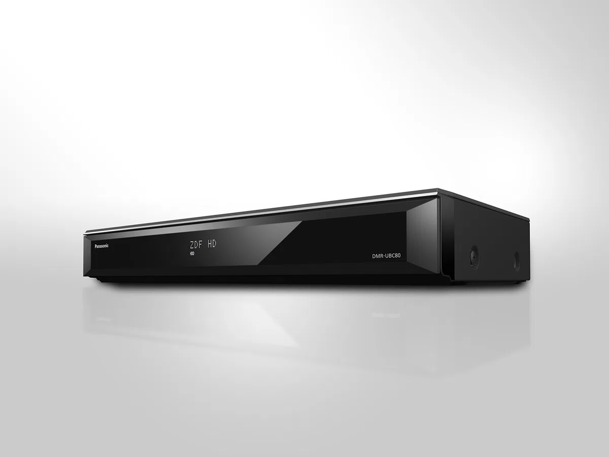 Panasonic DMR-UBC80EGK Ultra HD Blu-ray Recorder (1TB HDD, 4K Blu-ray Disc, UHD TV Kabelempfang, 2 x DVB-C/T2 HD Tuner)