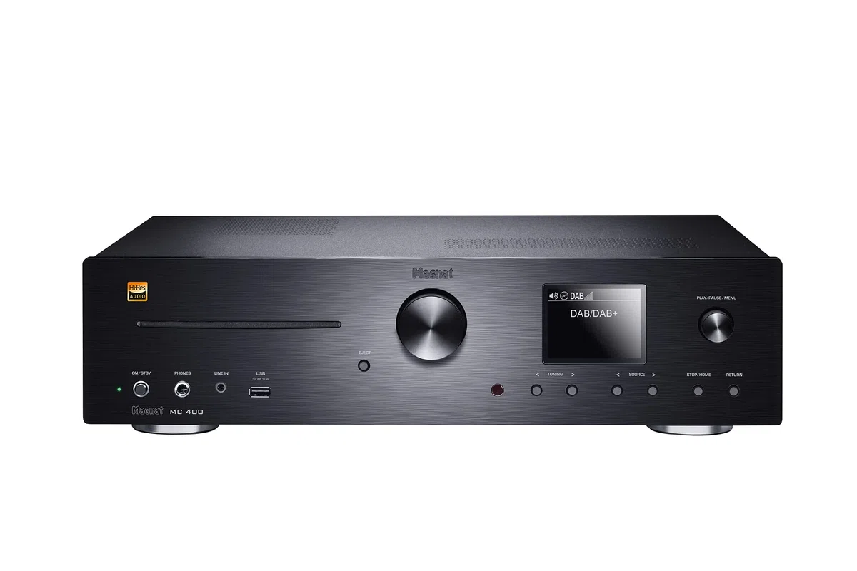MC 400, Kompakter High-End Stereo Netzwerk/CD/DAB/FM-Receiver mit 200 Watt Maximal-Ausgangsleistung in Hi-Res Qualität