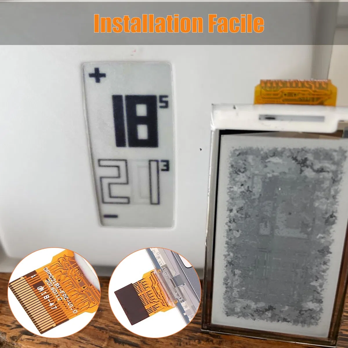 Professionelles LCD-Display, Thermostat, perfekte Kompatibilität für OPM021B1, OPM021E1, NTH01, NTH01-EN-E, THM02, klares Display, einfache und schnelle Installation, einfache Lösung