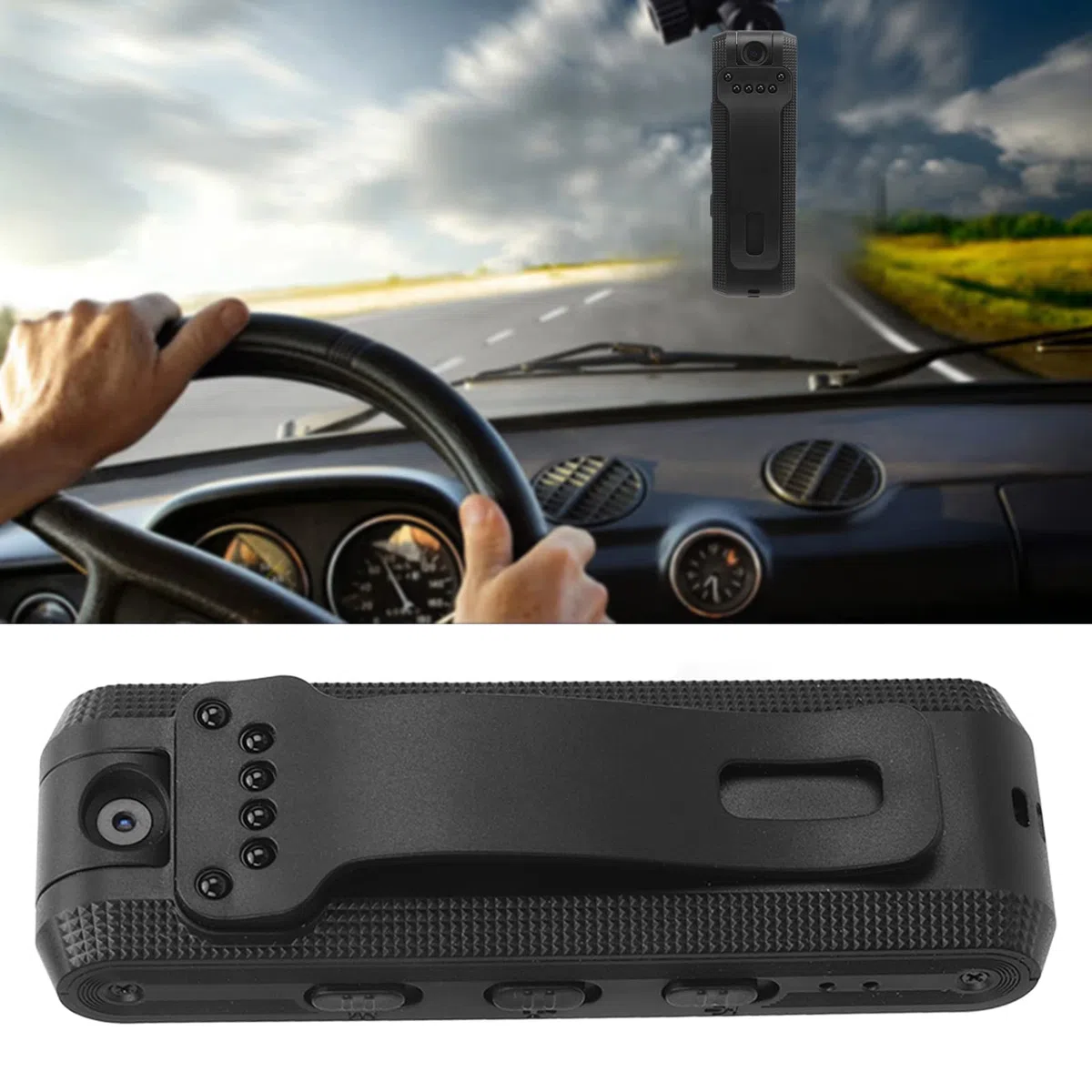 Am Körper Getragene Kamera Body-Camcorder Körperkamera 1080P Großer Weitwinkel-Anti-Shake-Back-Clip wasserdichte Aktion