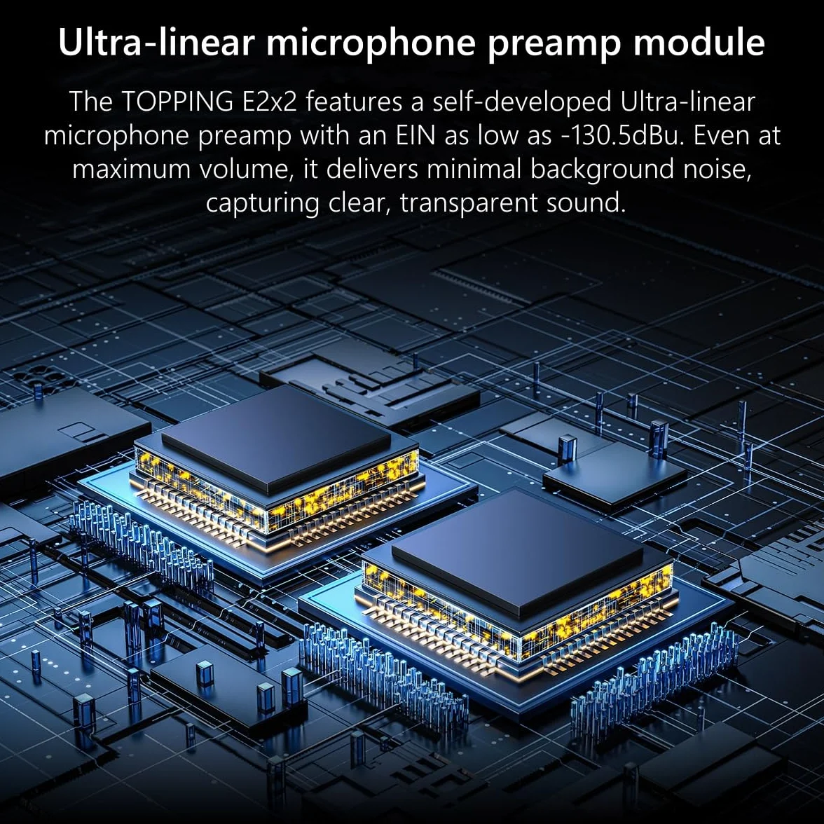 Topping Professional E2x2, USB-Audio-Schnittstelle und Ultralign Mikrofon-Vorverstärker-Modul (Weiß)