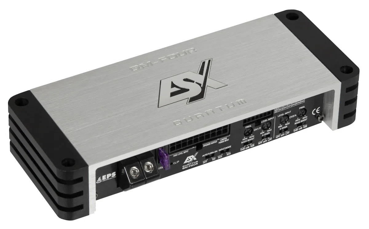 ESX QM-Four-PP Plug & Play 4-Kanal Class D Digital Verstärker 360 Watt RMS
