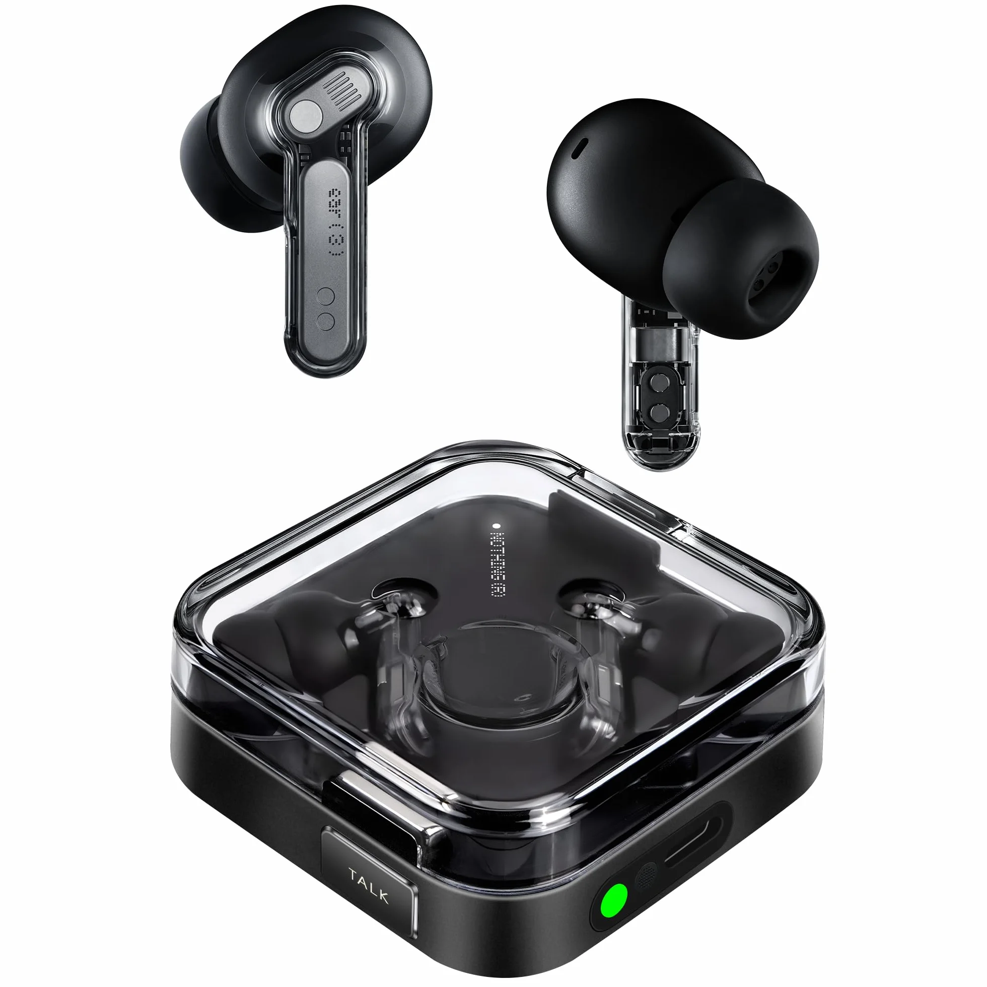 Nothing Ear (3) Kabellose In-Ear Kopfhörer, Adaptive Geräuschunterdrückung, LDAC Hi-Res Audio, Super Mic, IP54, Schnellladen, Bis zu 22 Std. Akkulaufzeit, Kompatibel mit Android & iOS – Schwarz