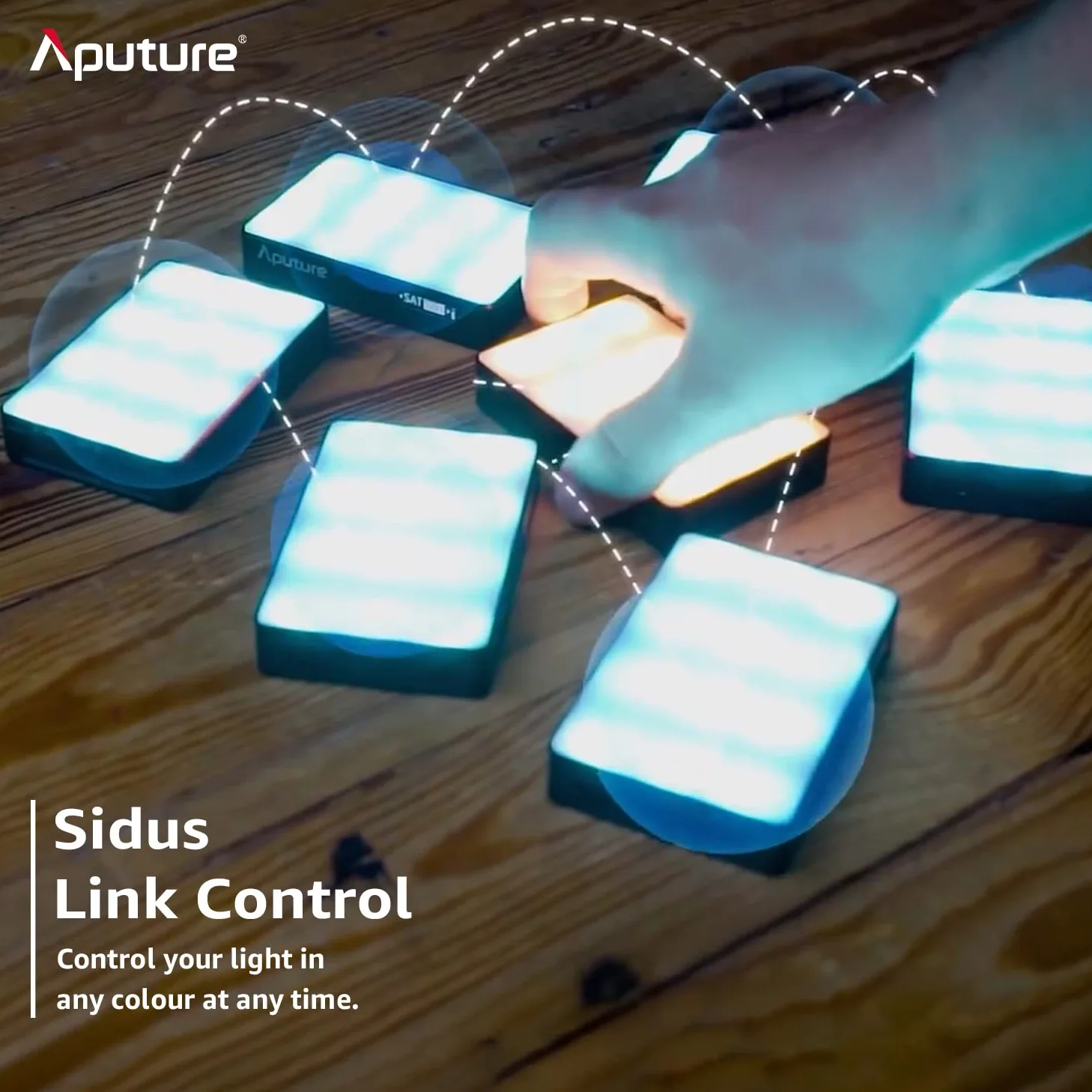 Aputure MC RGB LED-Kameraleuchte 3200-6500K, Kreatives Randlicht für Fotografie, Video & Filmemacher, Key-Light für Nahaufnahmen, Leichtgewicht für Reisen, Unterstützt App-Steuerung & Qi-Ladung