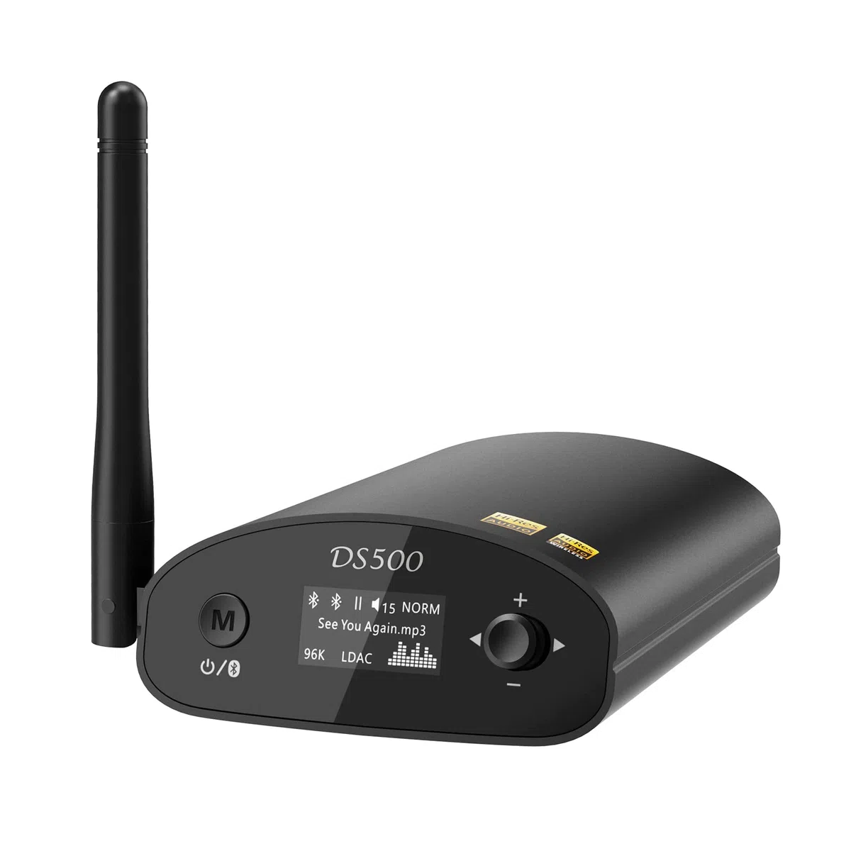 1Mii HiFi Bluetooth 5.3 Empfänger mit OLED Display, LDAC & aptX HD, Audio Adapter mit DAC & EQ-Modus, Großer Reichweite, Optischem, Koaxial & RCA Ausgang für Stereoanlage & Verstärker – DS500