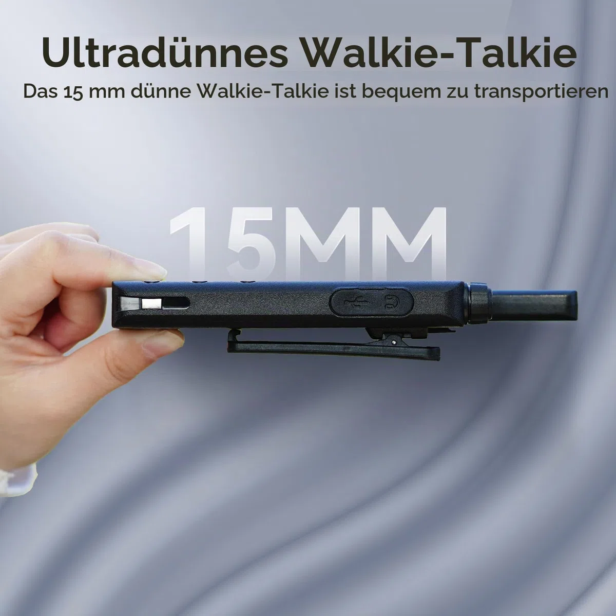 Retevis B63S Walkie Talkie PMR446 Dünne mit Ohrhörer LCD Bildschirm 4 Stück | RT622P (3.0), VOX, USB-C, 1620 mAh, Leicht Walkie Talkie 4er Set für Einzelhandel, Restaurant