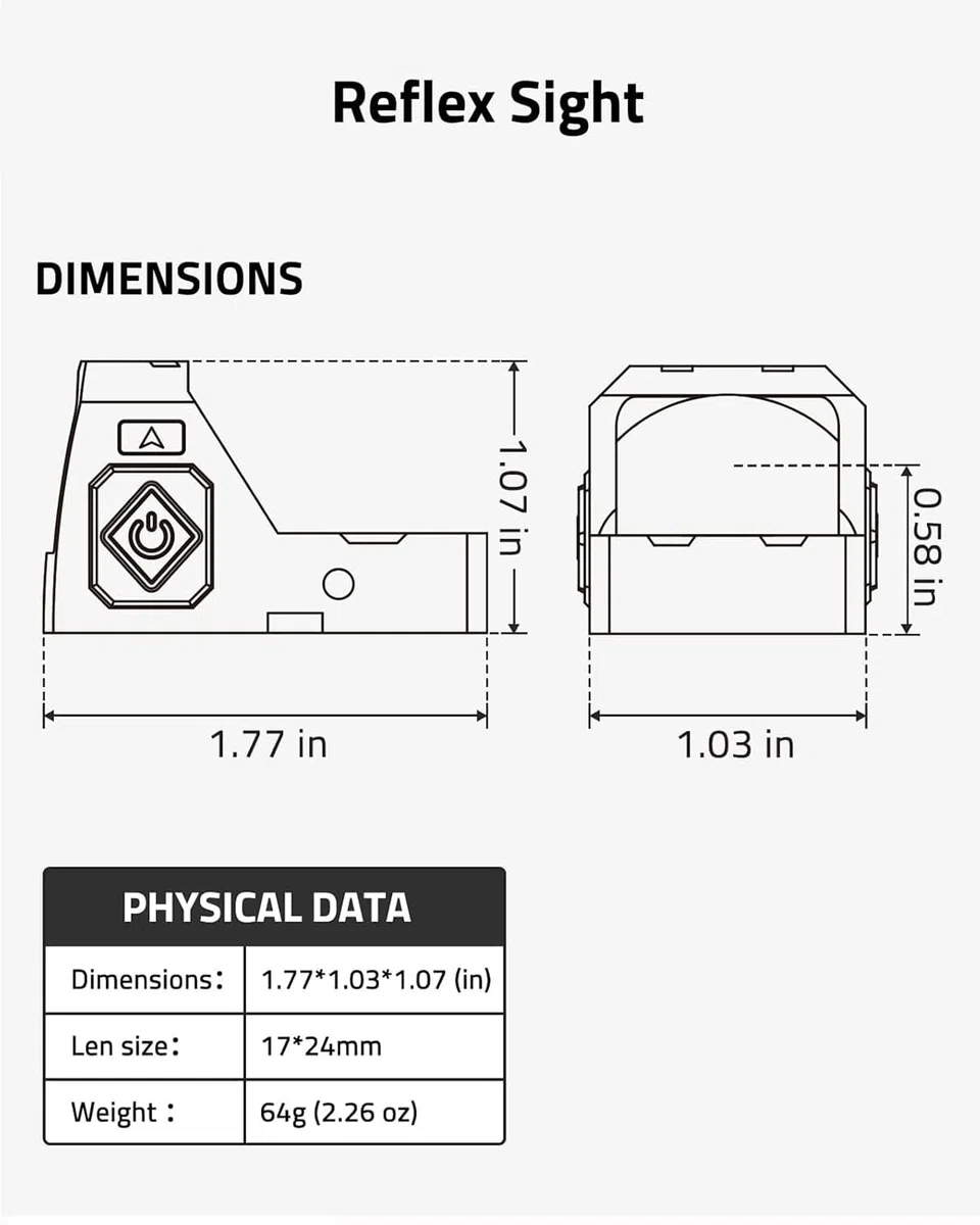 Paike Motion Awake Red Dot Sight 2 MOA Red Dot Zielfernrohr für RMR und 21mm Picatinny-Basis