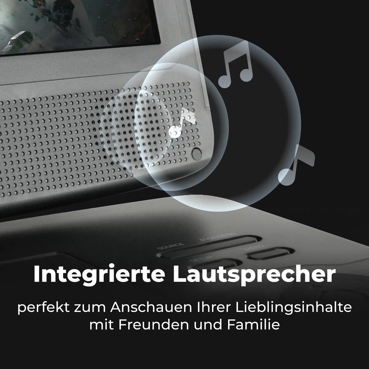 Denver MT-1097 Tragbarer DVD-Player 25.4cm 10 Zoll EEK: C (A - G) Akkubetrieb, inkl. 12V Kfz-Anschlu
