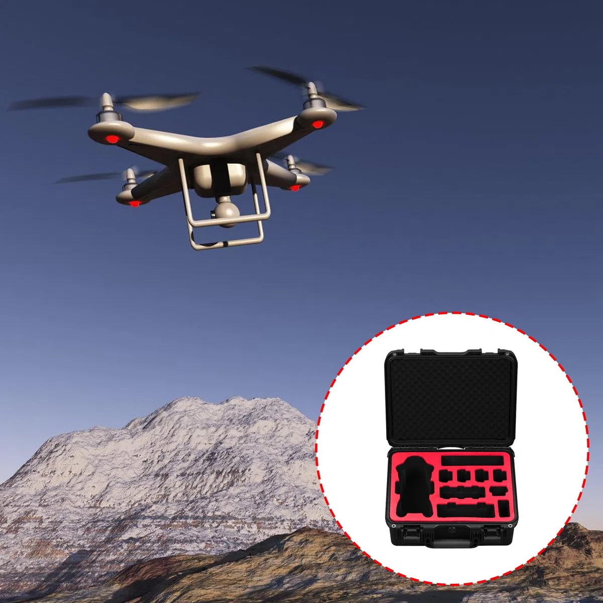 Reise Schutz Aufbewahrungsbox für 4 professionelle UAV Quadrocopter, Batterien, Controller, Zubehör, Organizer, Schutztasche