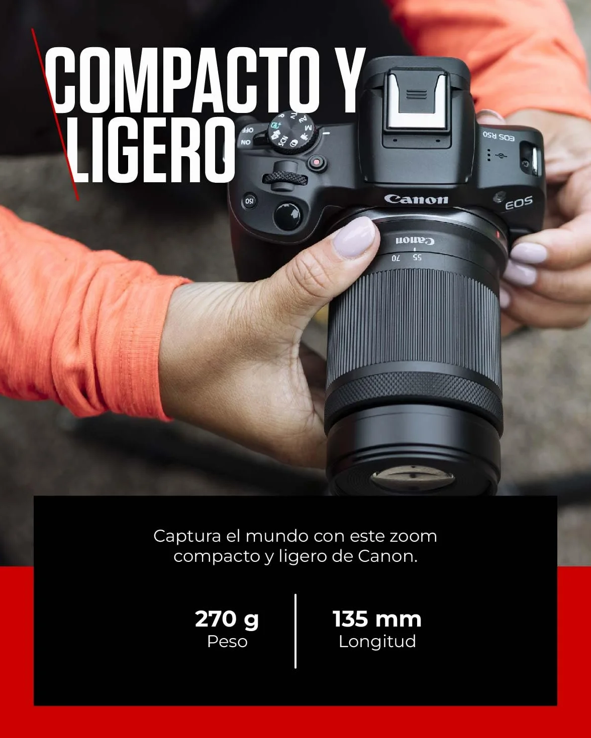 Canon RF-S Objektiv 55-210mm F5-7.1 IS STM – Tele-Zoomobjektiv mit 4,5-Stufen-Bildstabilisator für Reisen, Sport & Natur | Kompatibel mit EOS R APS-C