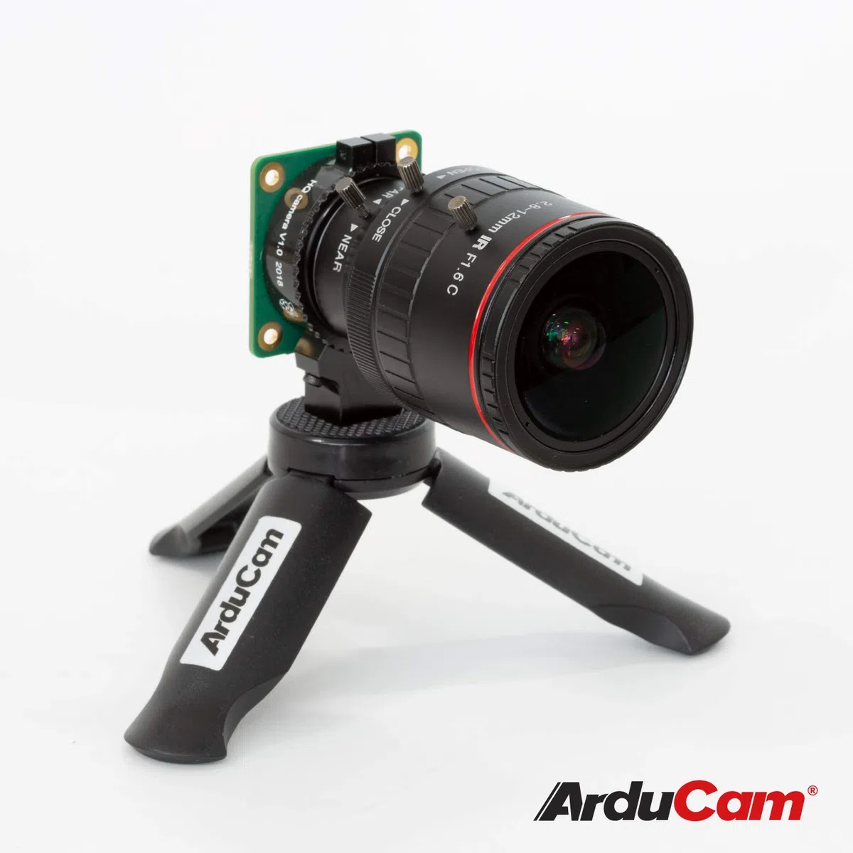 Arducam 2,8–12 mm Varifokales C-Mount-Objektiv für Raspberry Pi HQ Kamera, mit C-CS-Adapter, industrielles Teleobjektiv
