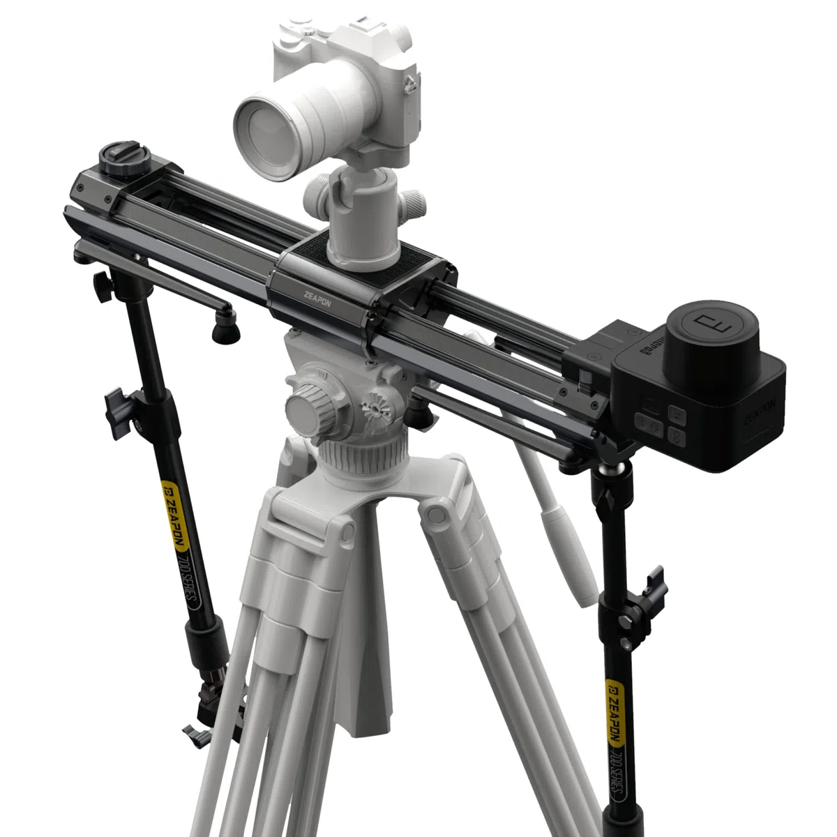 Zeapon Micro 3 E700 Doppelter motorisierter Kamera-Schieberegler, 42''/107cm Verfahrweg, DSLR-Schieberegler mit Tragetasche, Motor-Schnellschaltung, 10-26Lbs Nutzlast