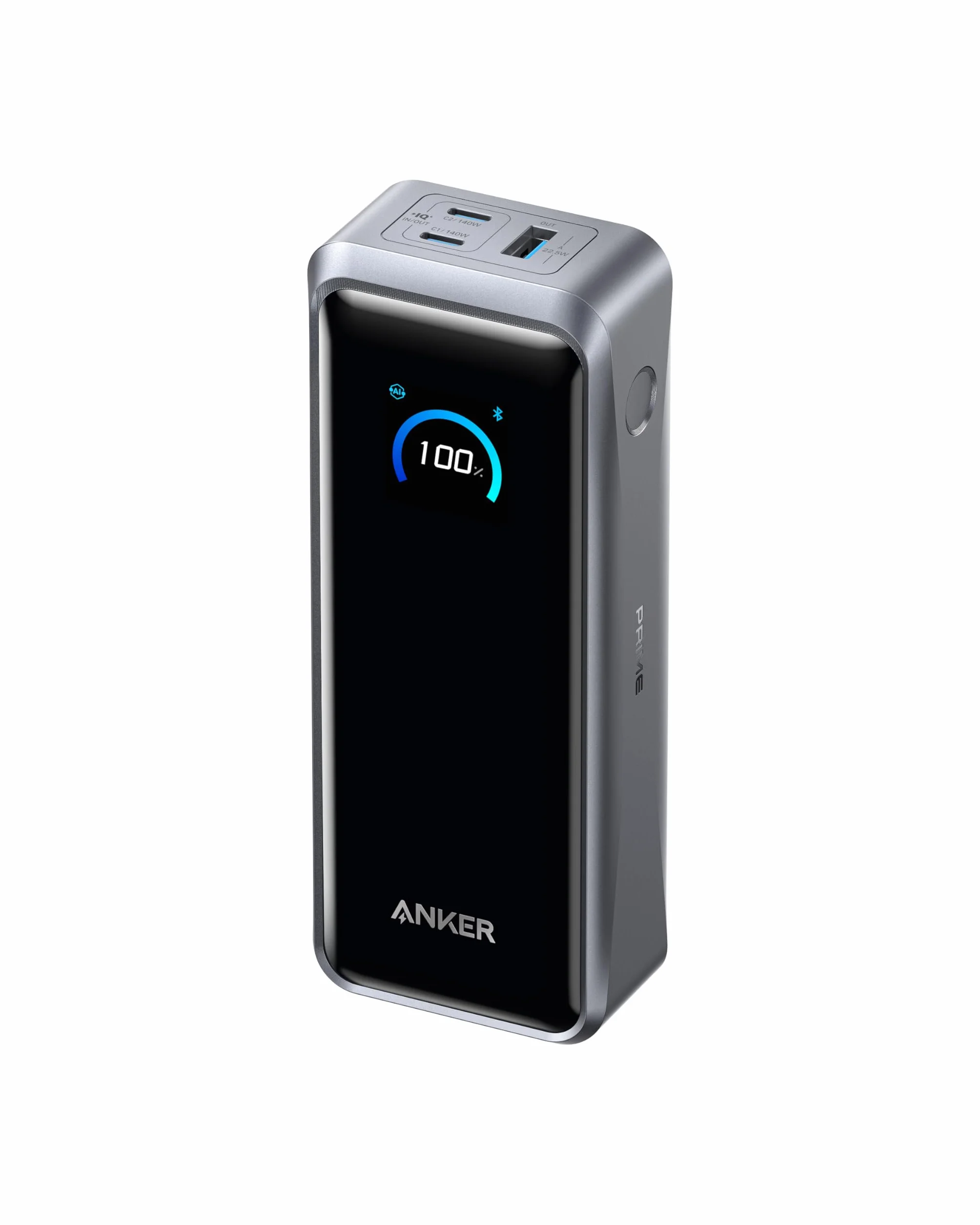 Anker Prime Powerbank 26250mAh, 300W max, bidirektionales Laden, 250W Dual-Input & 140W Single-Port, TSA-zugelassen, App-Steuerung, Display, kompatibel mit MacBook Pro & iPhone 17/16 (ohne Ladebasis)