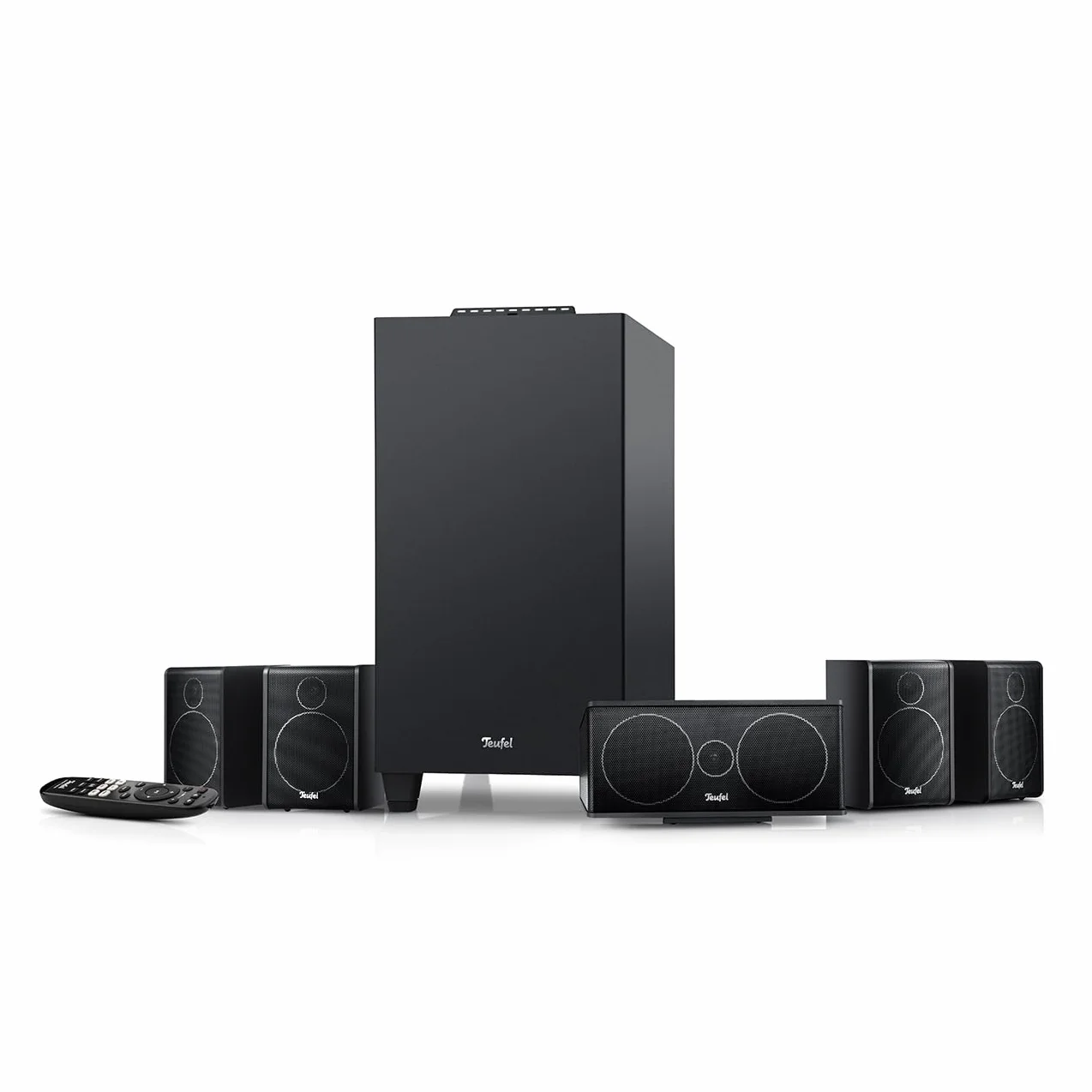 Teufel CONSONO 25 Concept 5.1 Surround Soundsystem, Komplettsystem Heimkino mit integriertem AV-Receiver & Bluetooth, Dolby Audio, USB-C-Soundkartenfunktion, HDMI ARC CEC für Games, Filmton und Musik