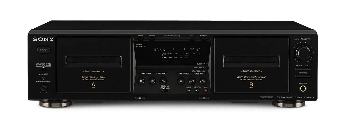 Sony TC-WE475/B Doppel-Kassettendeck schwarz