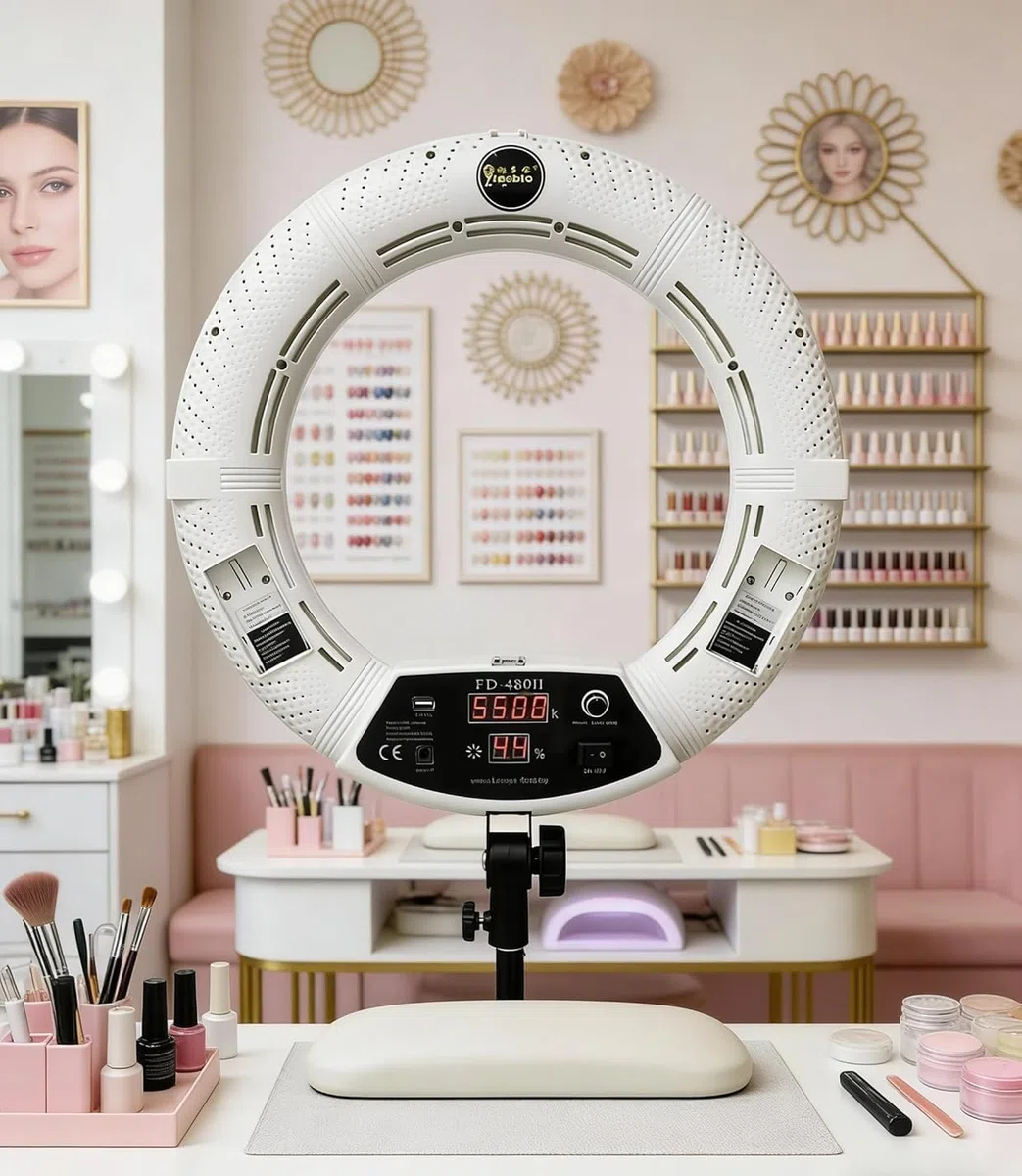 FD480 Digitaler Bildschirm LED Ringleuchte Licht Set:18 Zoll 96W Dimmbare LED-Ringlicht für YouTube Vine Self-Porträt der Videoaufnahme(Ohne Tasche und Stativ)