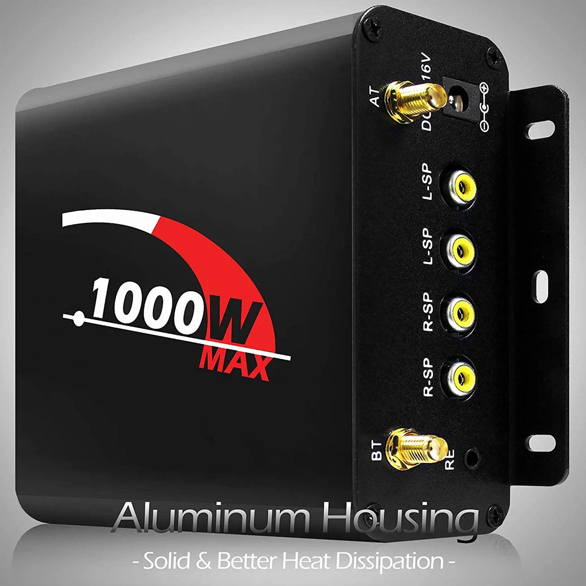 1000W 4 Kanal Motorrad Verstärker 4 "Full Range Wasserdicht Bluetooth Motorrad Stereo Lautsprecher Audio System mit AUX USB SD FM Radio für 1-1.5" Lenker Harley Cruiser ATV UTV (Chrom, net)