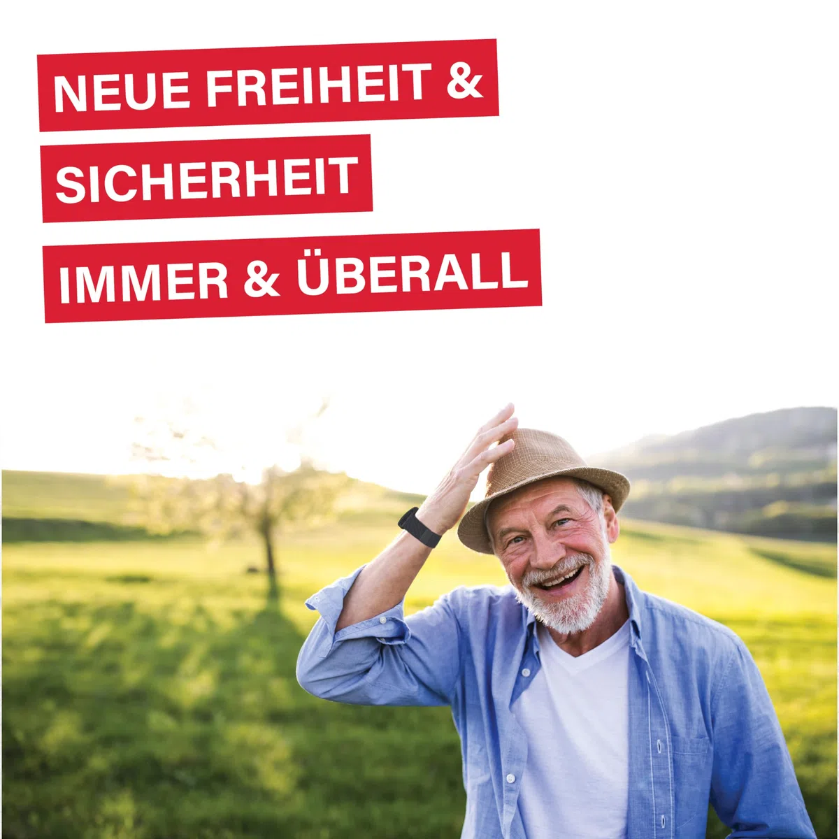 James B6 Notruf- & Sicherheitsuhr für Senioren (Weiss) mit GPS, Sturzerkennung, SOS-Knopf, Pulsmessung & Gesundheitsfunktionen, Familien-App, lauter Alarm, inkl. SIM-Karte & 2 Gratis-Monate Tarif
