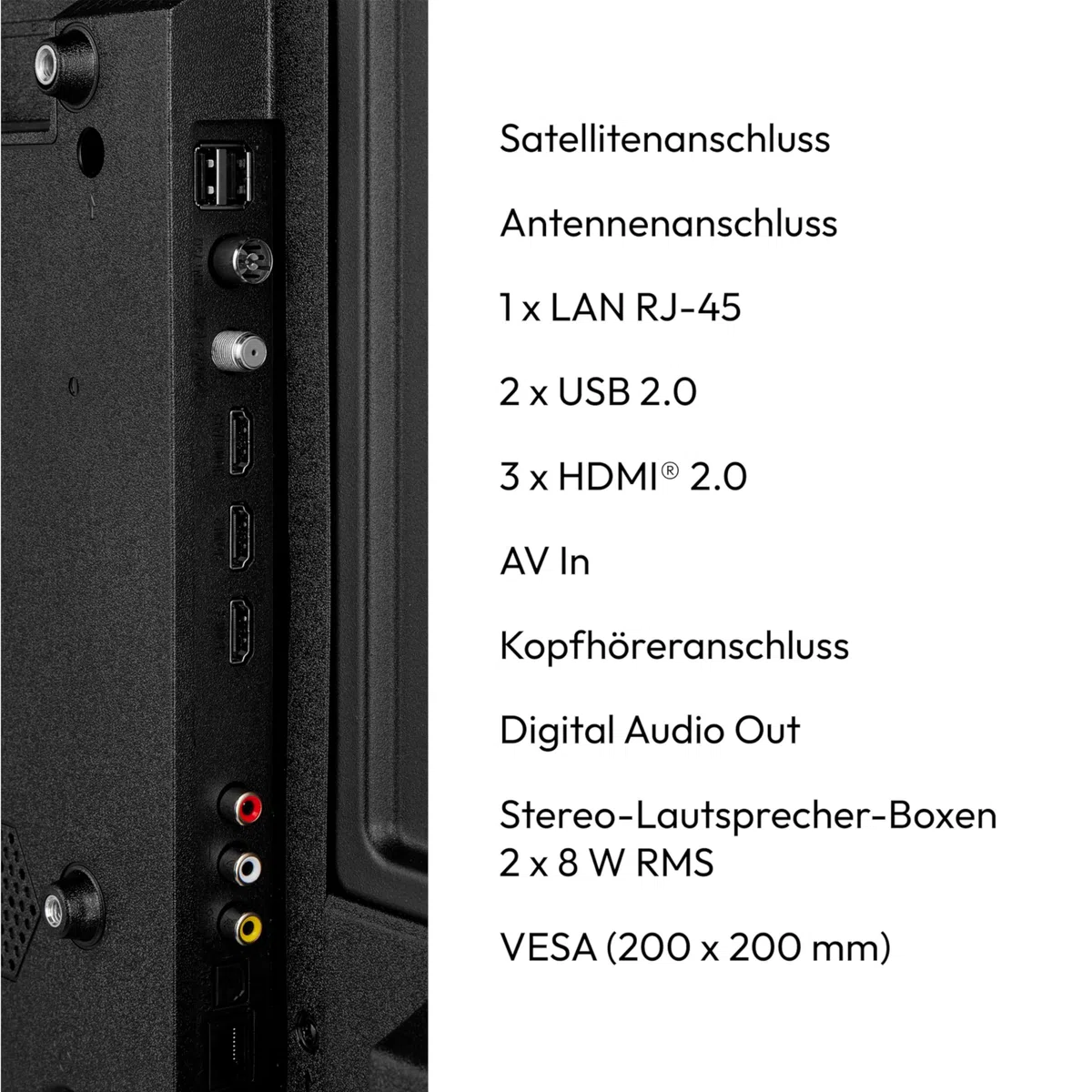 MEDION X15056 125,7 cm (50 Zoll) QLED Fernseher (Smart-TV, 4K Ultra HD, HDR, VIDAA Store, Netflix, Prime Video, Disney+, DAZN, HbbTV, PVR, Bluetooth, MD 33100)