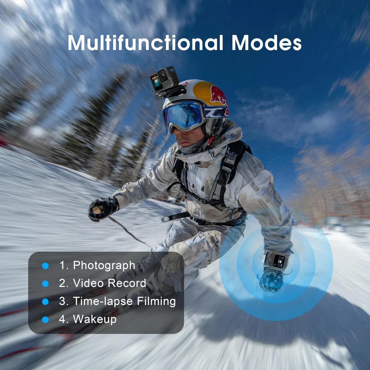 Fernbedienung für GoPro Hero 13 Drahtloser tragbarer Smart Remote Controller mit Armband kompatibel mit Go Pro 13 12 11 MAX 2 Display Action Camera Power Battery Zubehör