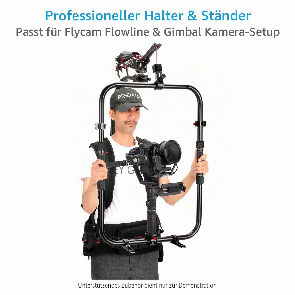 PROAIM Handheld-Sternring für Crane 2, 3S & 3S PRO/S, RS2, RS3, RS3 Pro, 4D Gimbal. Nutzlast bis zu 15 kg. Für Gimbal-Kamerastabilisatoren und Flowline-Rigs (P-STRG-01)