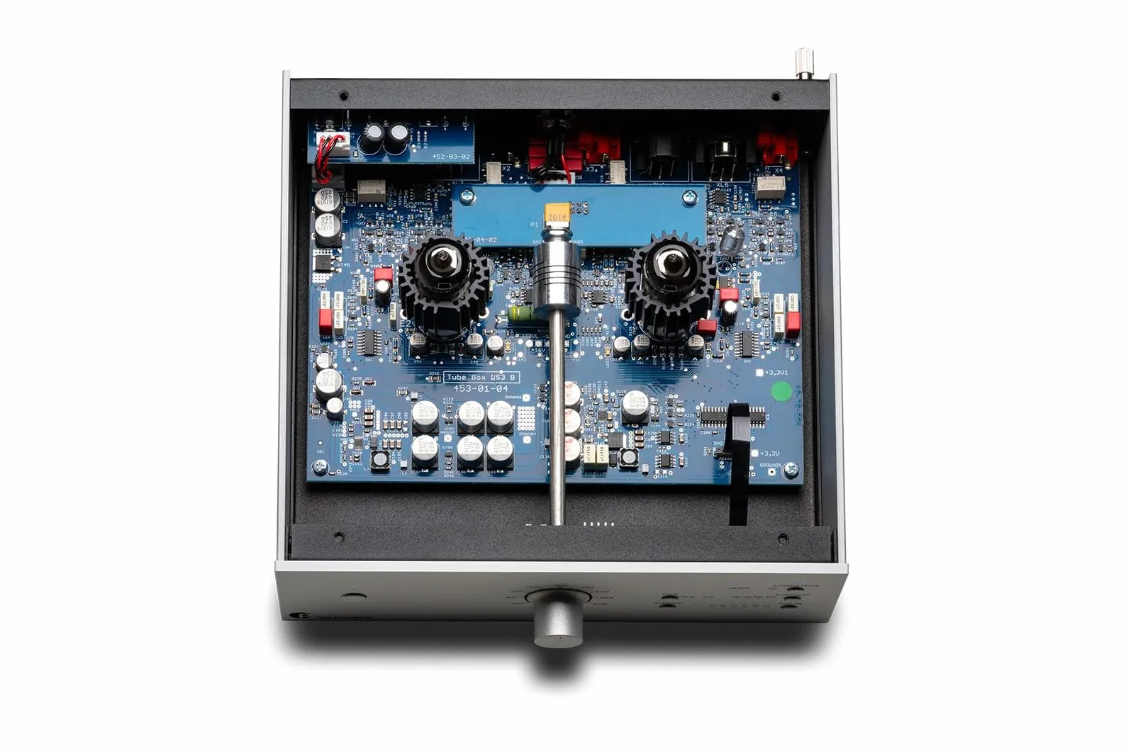 Pro-Ject Tube Box DS3 B Dual-Mono True Balanced Röhren-Phono-Vorverstärker (Silber)