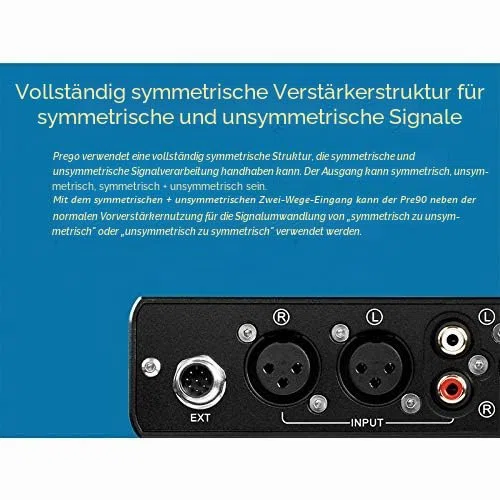 Topping Pre90 Vorverstärker & Ext90 Eingang Extender Hi-Res Audio NFCA Module 2RCA 4XLR Kombination (Schwarz, Pre90)