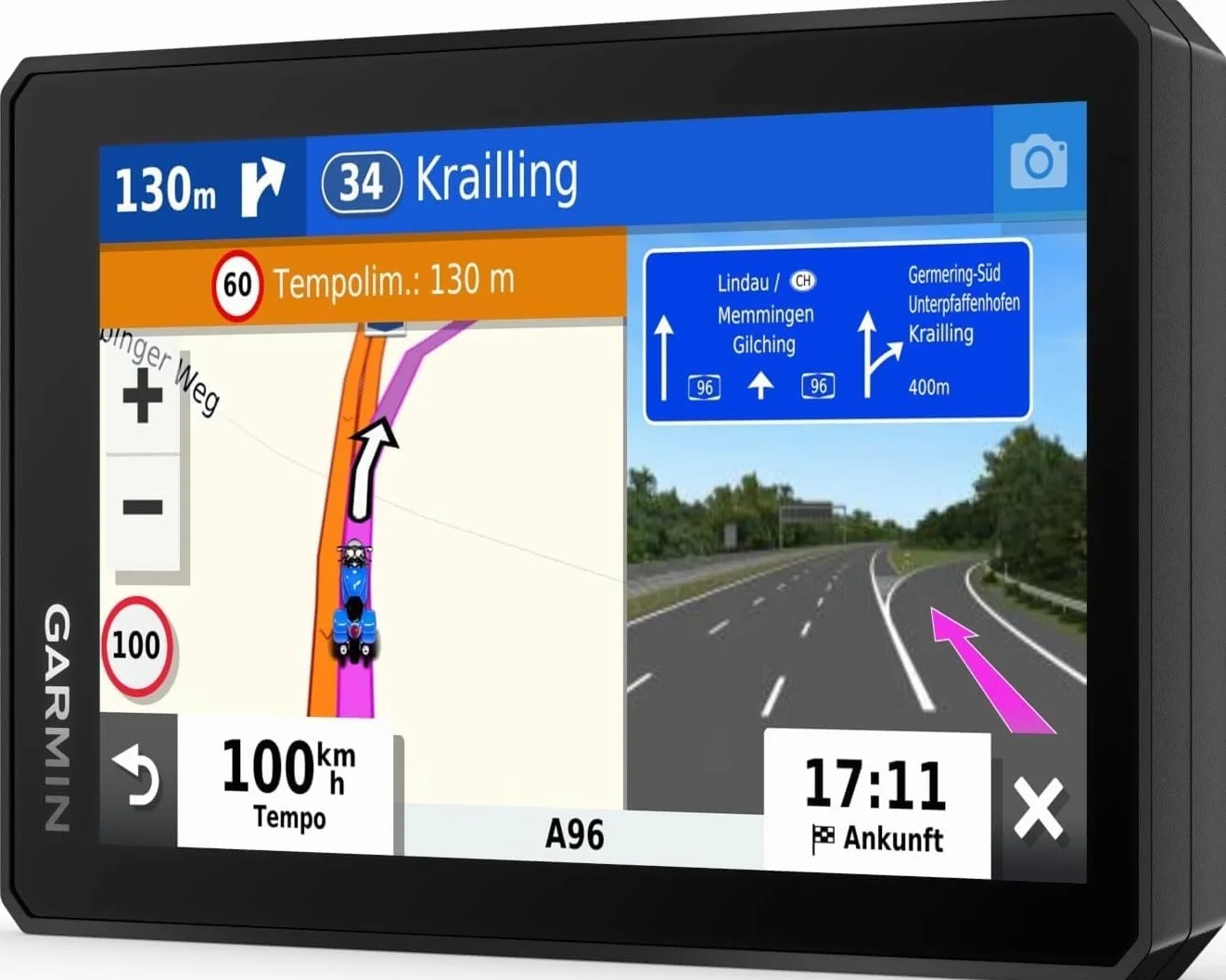 Garmin zūmo XT – wasserdichtes Motorrad-Navi für On-&Offroad mit ultrahellem 5,5“(14 cm) HD-Touchdisplay und vorinstallierter EU-Karte. Mit Adventurous Routing, Satellitenbildern