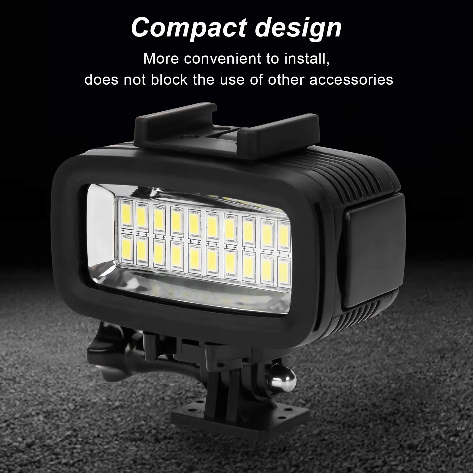 PUSOKEI 7 Zoll LED-Lichtleiste - 40 M Unterwasserlichter Tauchlicht, Wasserdichtes LED-Fülllicht, Wasserdichtes LED-Videolicht 5500 K für Unterwasseraufnahmen, Unterhaltung Usw