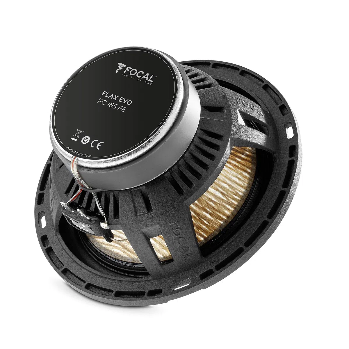 Focal PS165FE 2-Wege-Koaxial-Lautsprecher, 140 W, 16,5 cm, mit Flachs-Kegel-Technologie