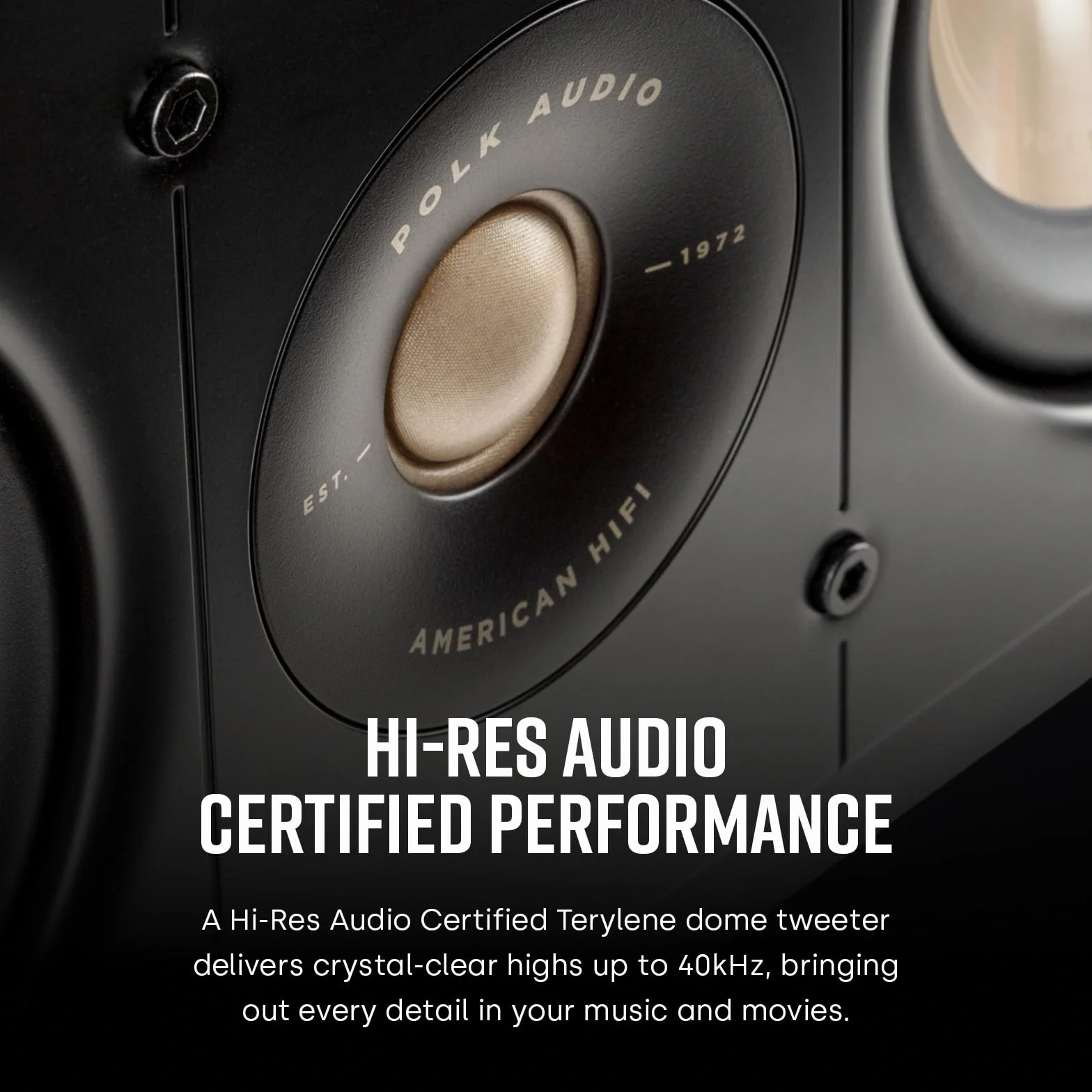 Polk Audio Signature Elite ES30 Centerlautsprecher, schlanker, hochauflösender Center Lautsprecher, Hi-Res Zertifiziert, Dolby Atmos und DTS:X kompatibel (Stück), Weiß