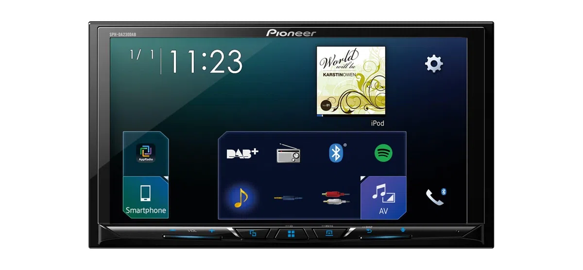 Pioneer SPH-DA230DAB 2DINAutoradio, 7 Zoll Clear-Resistive-Touchpanel, Bluetooth, DAB+ Digitalradio, Apple CarPlay/Android Auto