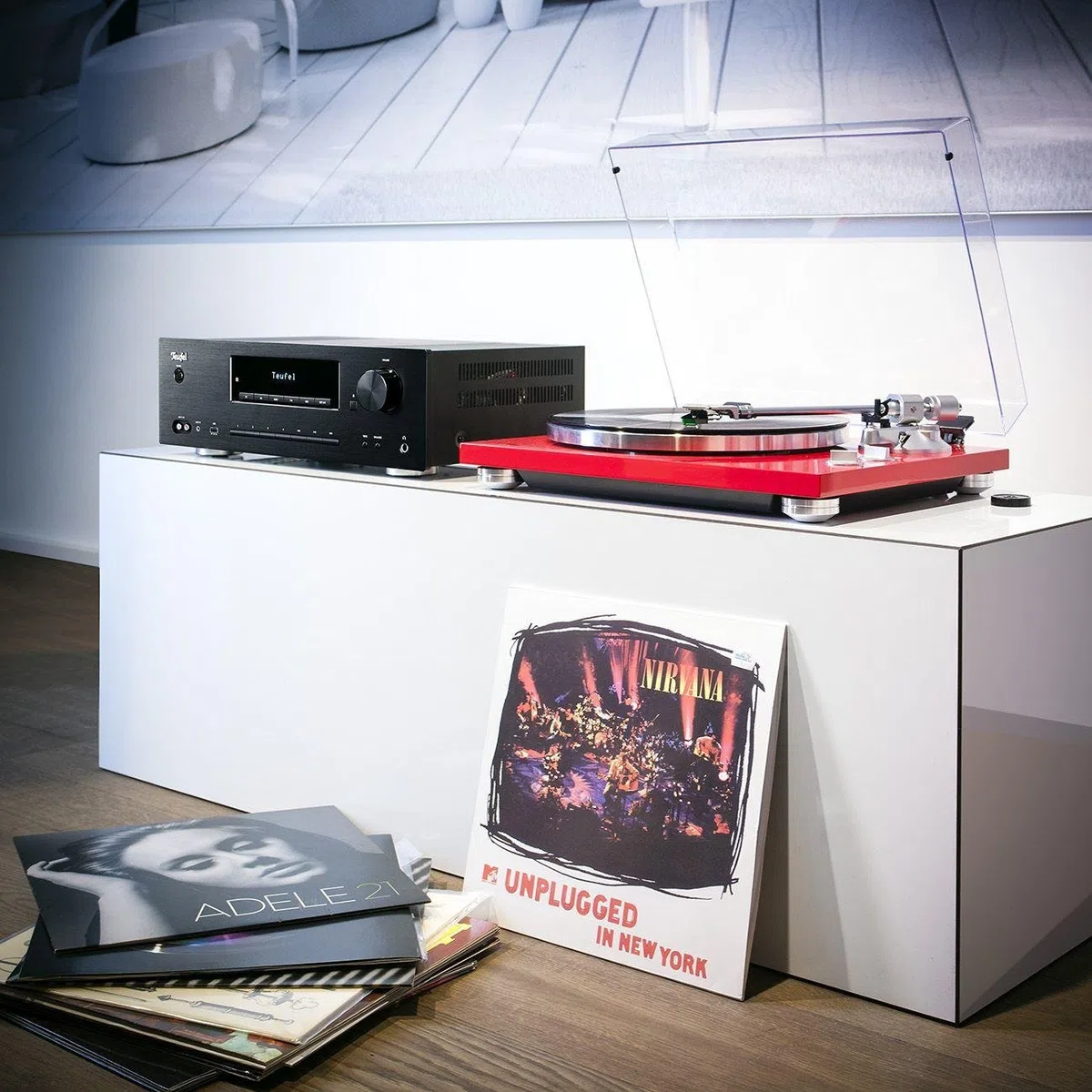 Teufel Kombo 62 CD-Receiver Kraftvoller Stereo-CD-Receiver Verstärker mit Bluetooth DAB+ Schwarz